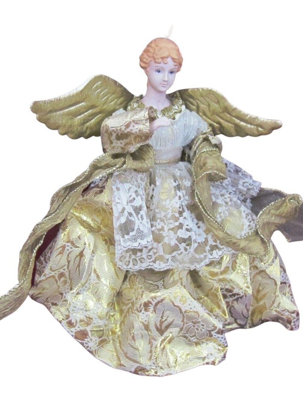 Angel Christmas Tree Topper or Hanging Figurine Decor Vintage CA102